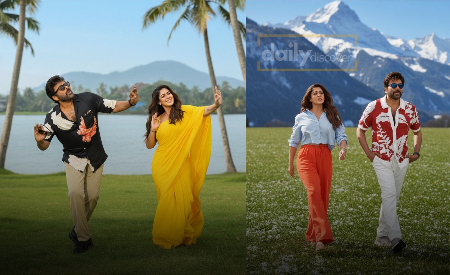 Megastar Chiranjeevi and Nayanthara in Mana Shankara Varaprasad Garu movie poster