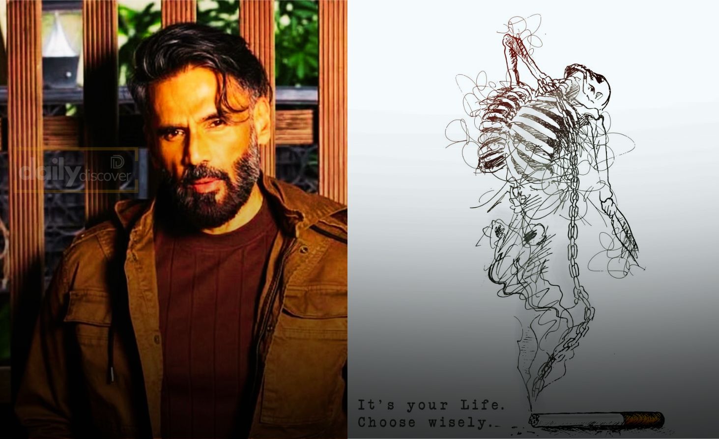 Actor Suniel Shetty looking fit and posing for a portrait