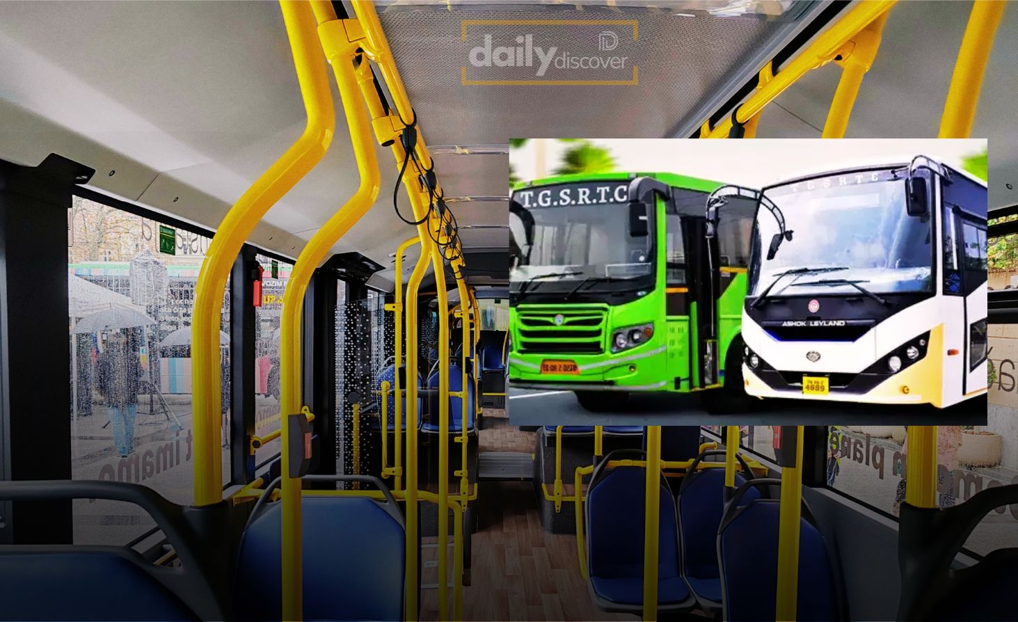 TGSRTC Special Bus standing at BHEL Depot for Sankranti operations