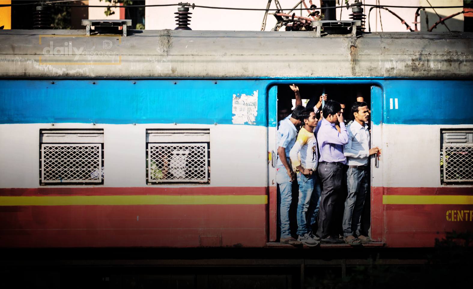 Indian Railways train on track with fare hike notification overlay