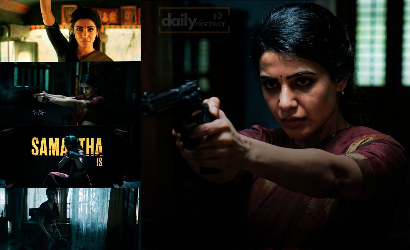 Samantha Ruth Prabhu in an intense action pose from Maa Inti Bangaram teaser