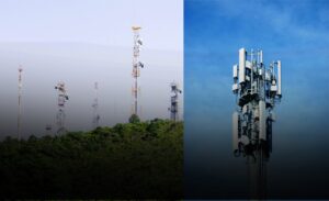 Illustration showing a smartphone getting a strong signal after toggling airplane mode during travel